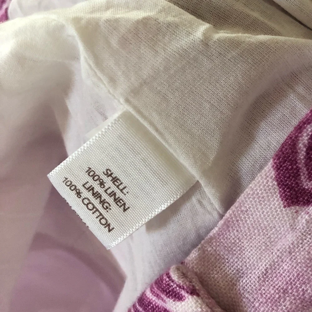 J Jill|Feminine FLORAL Linen/Cotton White & Lavendar midi skirt, flowy•••size 16
